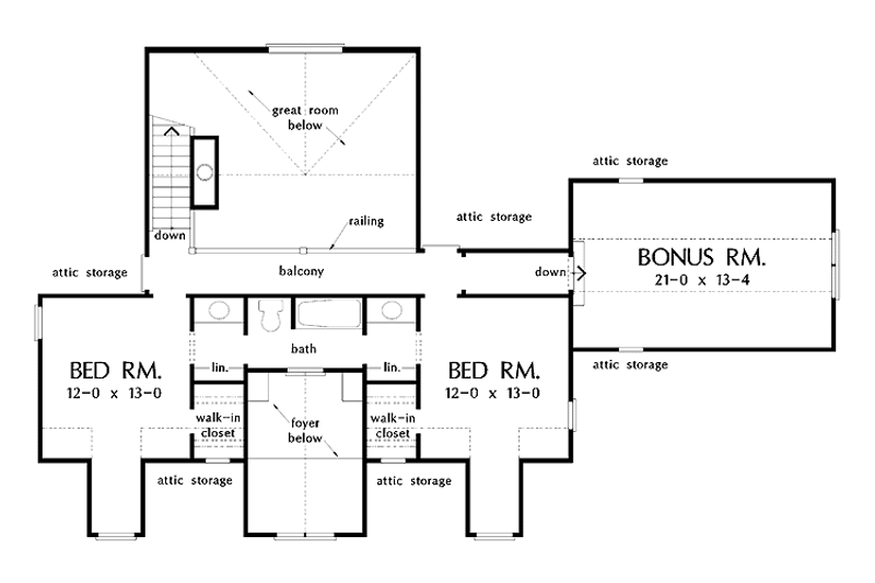 Home Plan - Floor Plan - Upper Floor for Country House Plan #929-312 - 3 bed, 2.5 bath