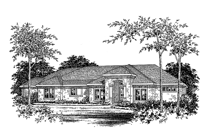Home Plan - Contemporary Exterior - Front Elevation Plan #472-300