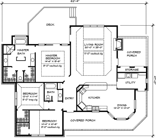Architectural House Design - Country Floor Plan - Main Floor Plan #140-179