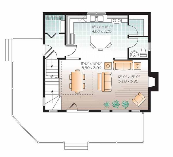 Home Plan - European Floor Plan - Main Floor Plan #23-2493