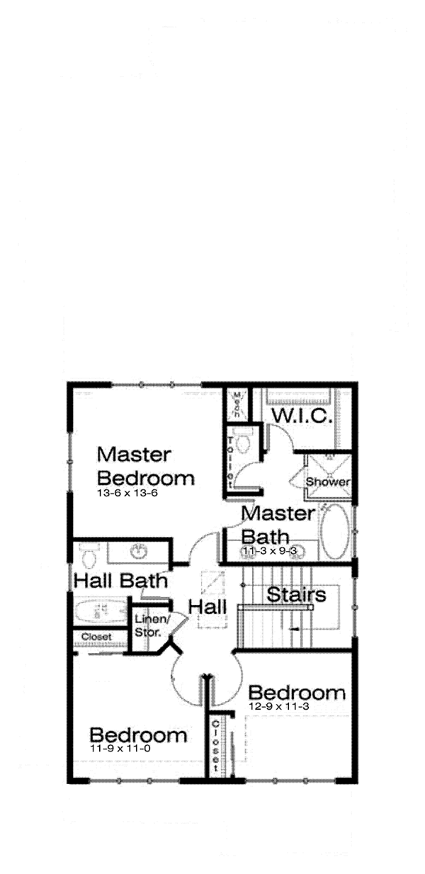 House Design - Prairie Floor Plan - Upper Floor Plan #895-69