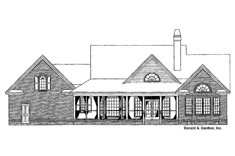 Home Plan - Exterior - Rear Elevation 3 for Country House Plan #929-308 - 3 bed, 2.5 bath