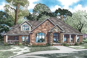 Country Exterior - Front Elevation Plan #17-2972