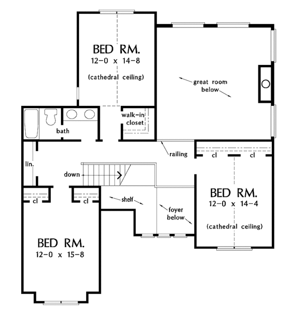Dream House Plan - Mediterranean Floor Plan - Upper Floor Plan #929-593