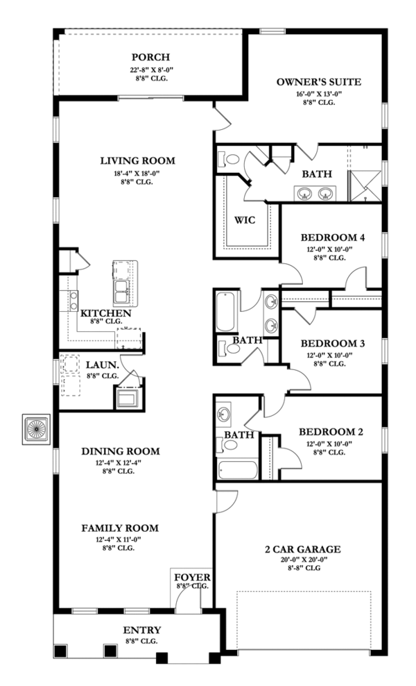 Architectural House Design - Craftsman Floor Plan - Main Floor Plan #1058-60