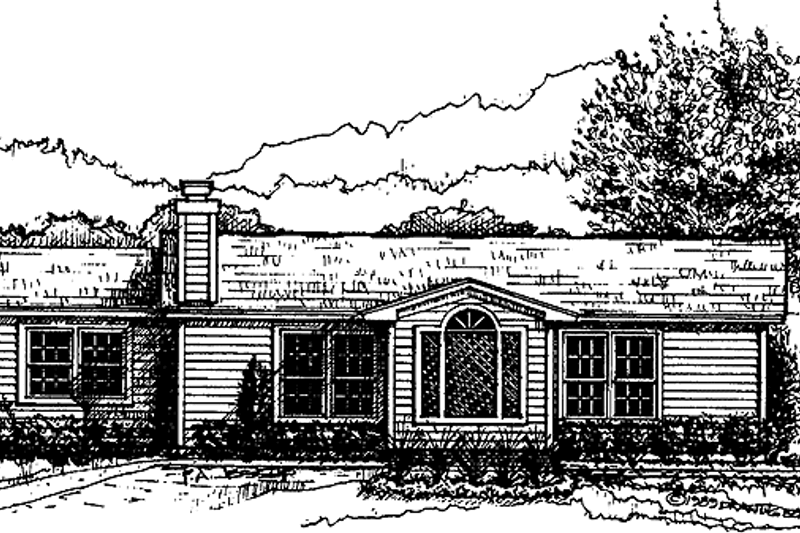 Ranch Style House Plan - 3 Beds 2 Baths 1032 Sq/Ft Plan #30-239
