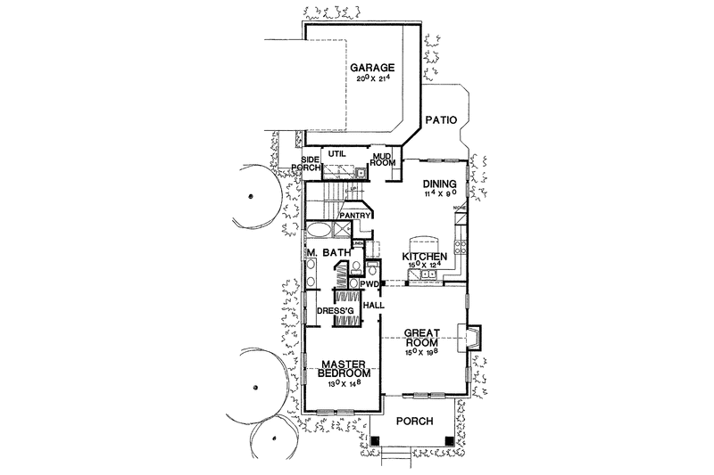 Home Plan - Floor Plan - Main Floor for Craftsman House Plan #472-181 - 3 bed, 2.5 bath
