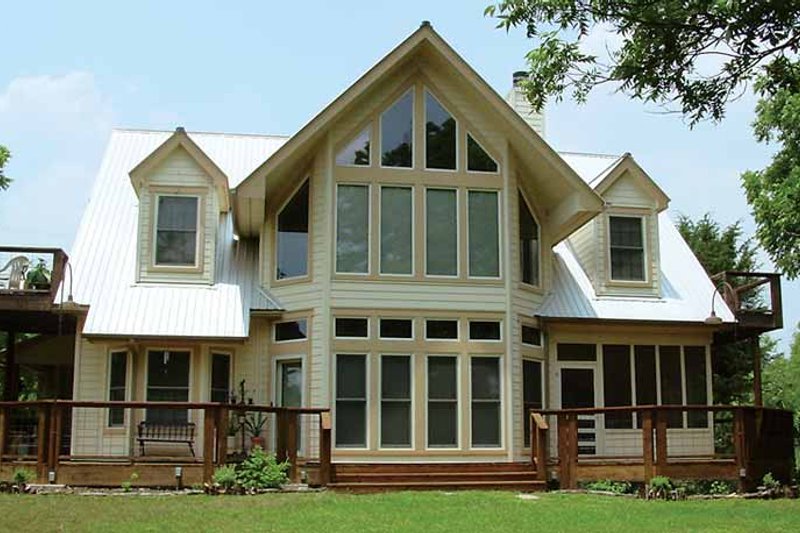 Home Plan - Exterior - Rear Elevation for Country House Plan #140-177 - 2 bed, 2.5 bath