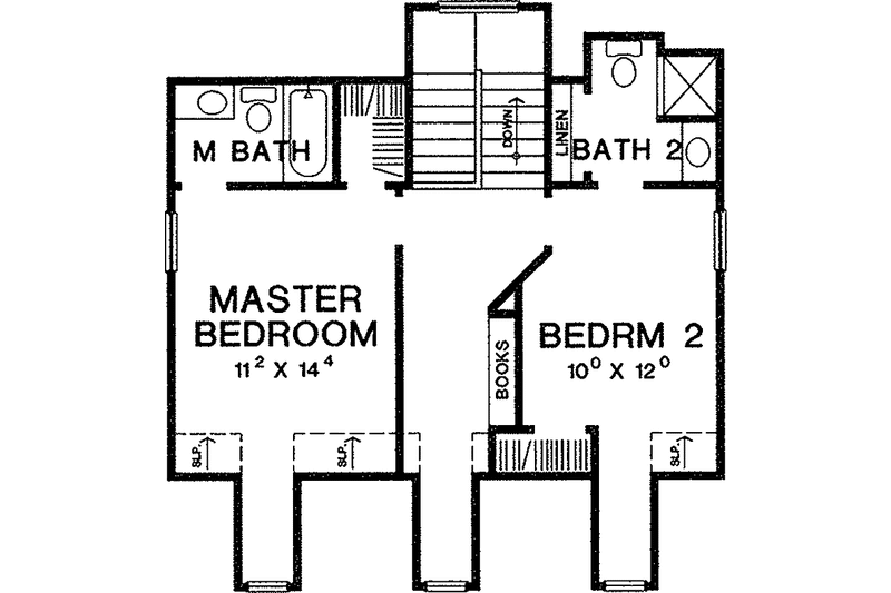 Dream House Plan - Floor Plan - Upper Floor for Colonial House Plan #472-223 - 2 bed, 2.5 bath