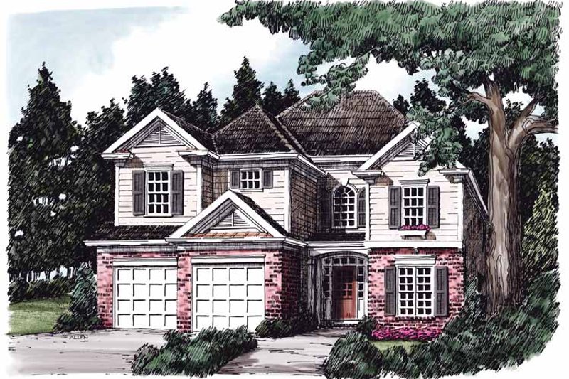 Dream House Plan - Colonial Exterior - Front Elevation Plan #927-630