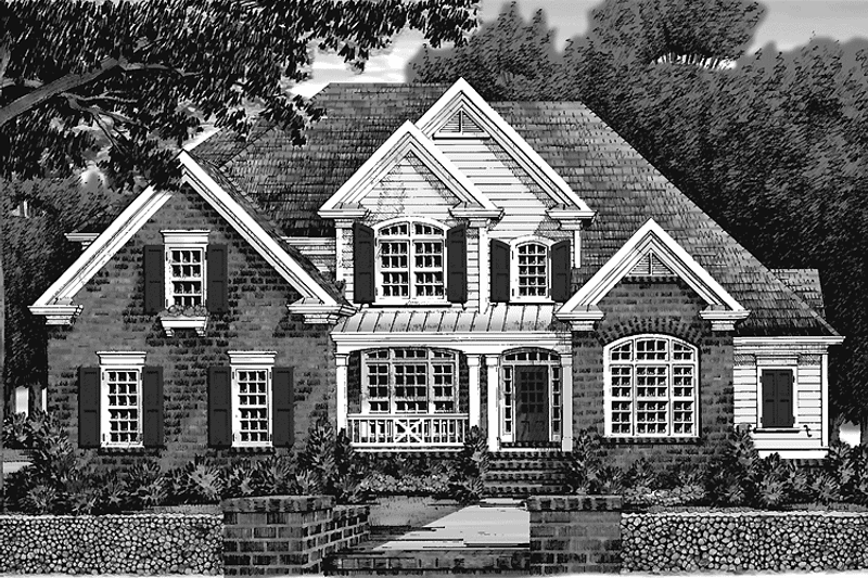 Home Plan - Exterior - Front Elevation 3 for Traditional House Plan #927-907 - 4 bed, 4 bath