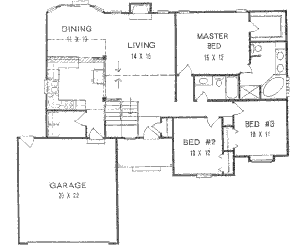 Traditional Floor Plan - Main Floor Plan #58-134