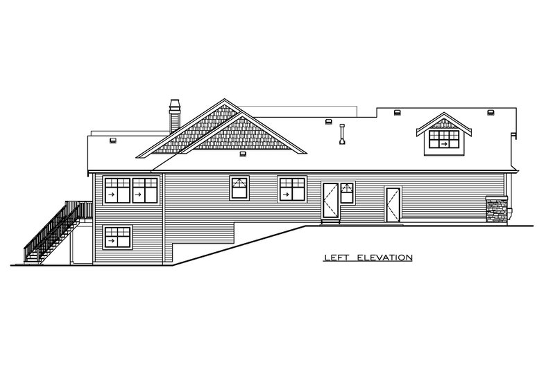Architectural House Design - Exterior - Other Elevation for Craftsman House Plan #1100-137 - 3 bed, 2 bath