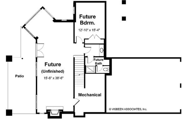 Architectural House Design - Craftsman Floor Plan - Lower Floor Plan #928-75