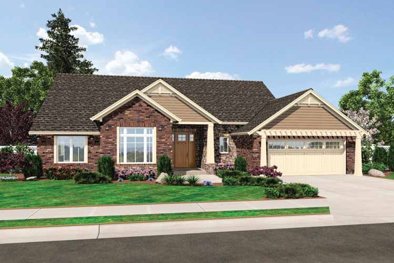 Dream House Plan - Exterior - Front Elevation 3 for Craftsman House Plan #46-809 - 3 bed, 2 bath