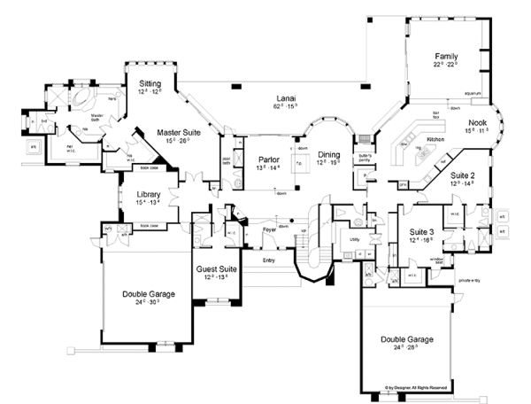 Architectural House Design - Contemporary Floor Plan - Main Floor Plan #1039-4