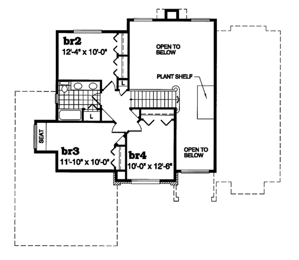 Home Plan - Traditional Floor Plan - Upper Floor Plan #47-910