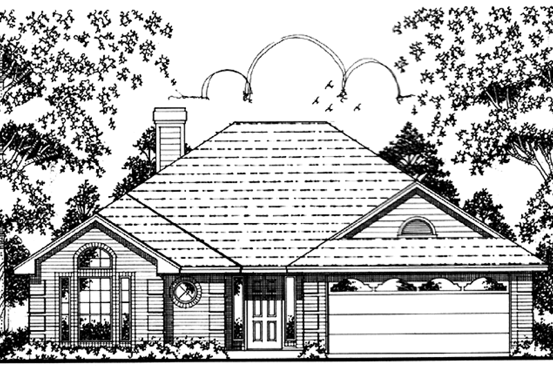 Home Plan - Country Exterior - Front Elevation Plan #42-605