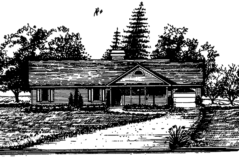 House Blueprint - Colonial Exterior - Front Elevation Plan #30-229