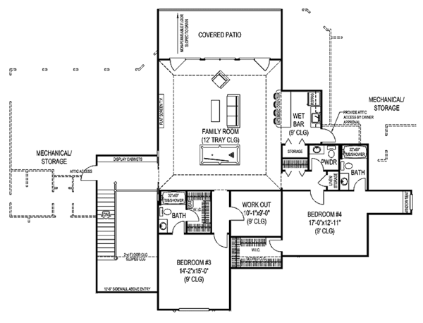Architectural House Design - Contemporary Floor Plan - Upper Floor Plan #11-280