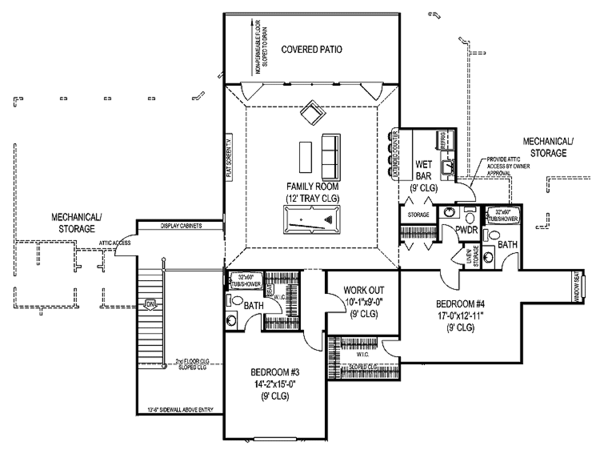 House Plan Design - Contemporary Floor Plan - Upper Floor Plan #11-280