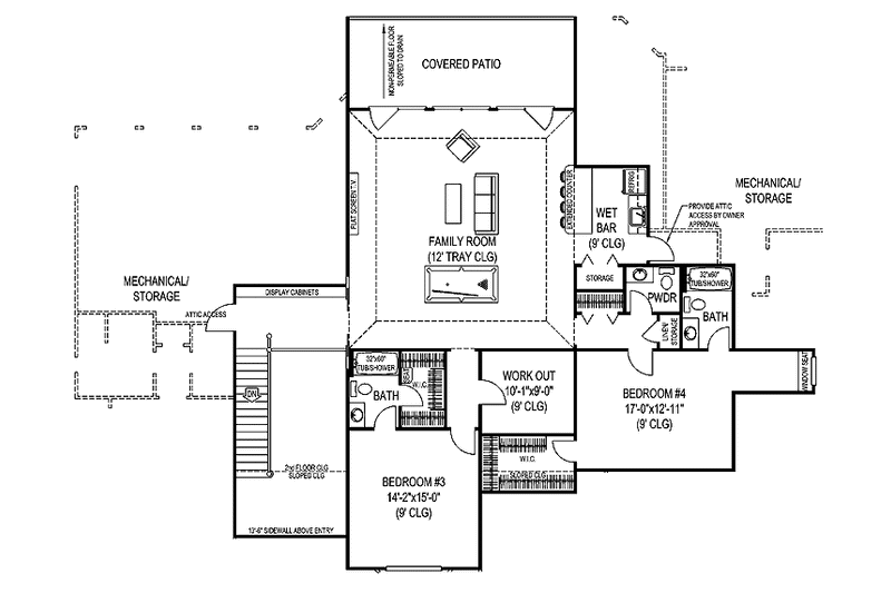 Dream House Plan - Floor Plan - Upper Floor for Contemporary House Plan #11-280 - 5 bed, 5.5 bath