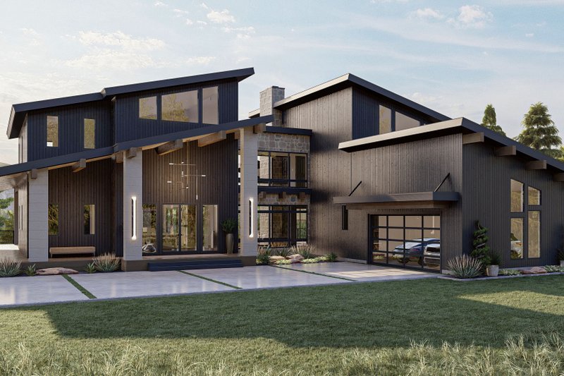 Dream House Plan - Modern Exterior - Front Elevation Plan #455-617