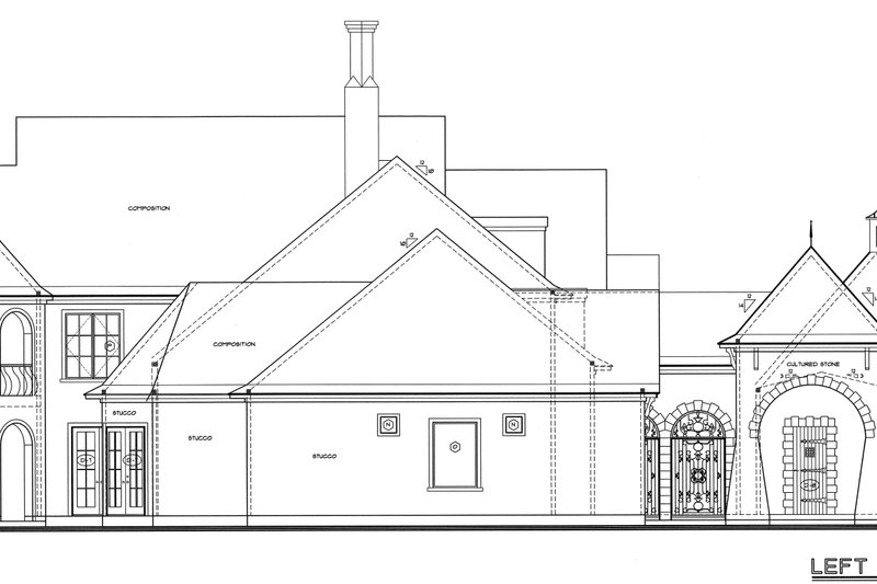 Home Plan - Exterior - Other Elevation for European House Plan #20-1731 - 4 bed, 4.5 bath