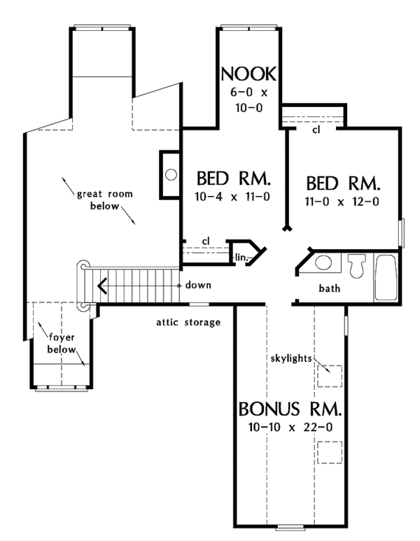 Architectural House Design - Country Floor Plan - Upper Floor Plan #929-488