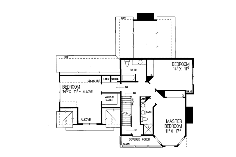Home Plan - Floor Plan - Upper Floor for Victorian House Plan #72-886 - 3 bed, 2.5 bath