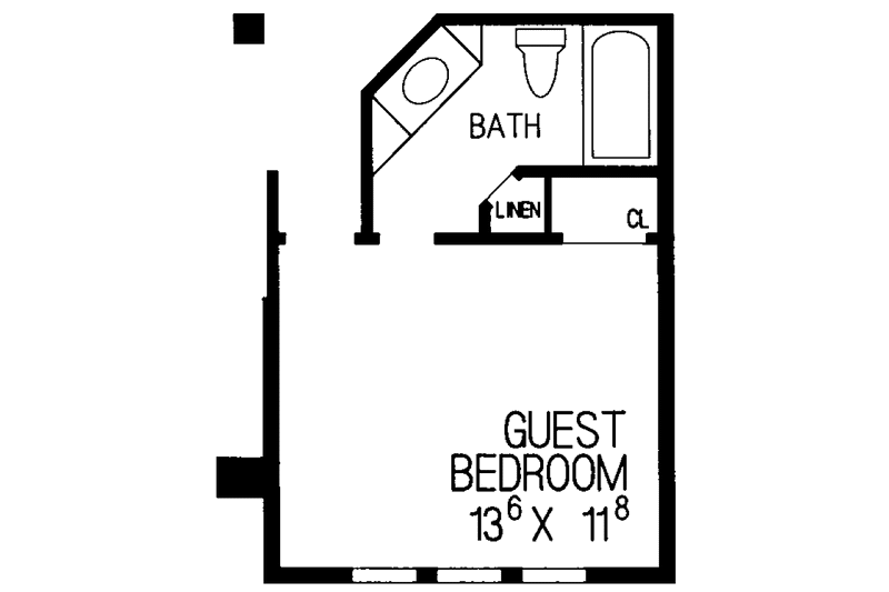 Home Plan - Floor Plan - Other Floor for Craftsman House Plan #72-837 - 2 bed, 2 bath