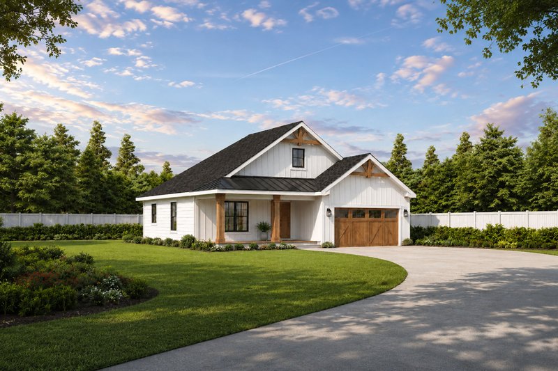 Home Plan - Exterior - Front Elevation 2 for Modern House Plan #20-2639 - 3 bed, 2 bath