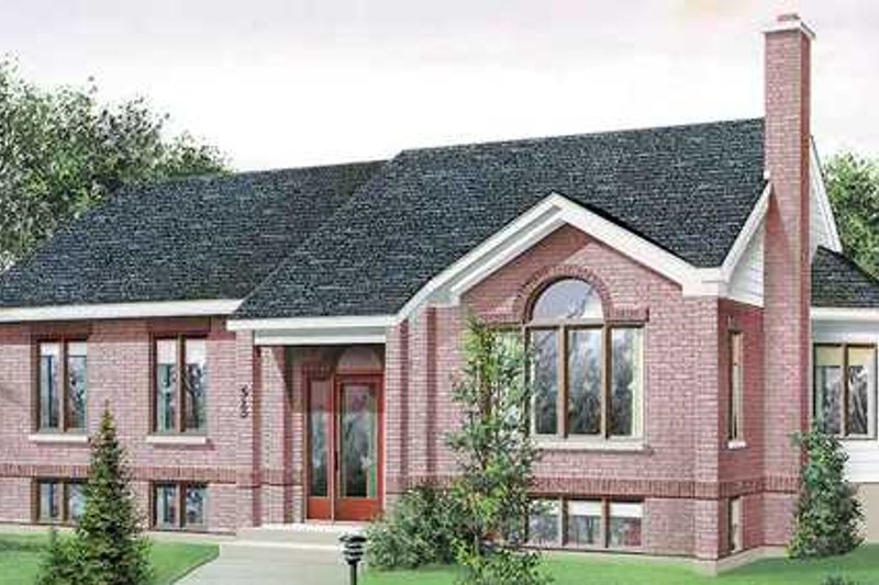 European Style House Plan - 3 Beds 1 Baths 1456 Sq/Ft Plan #25-4239