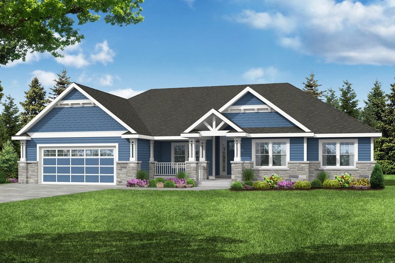 Home Plan - Craftsman Exterior - Front Elevation Plan #124-1220
