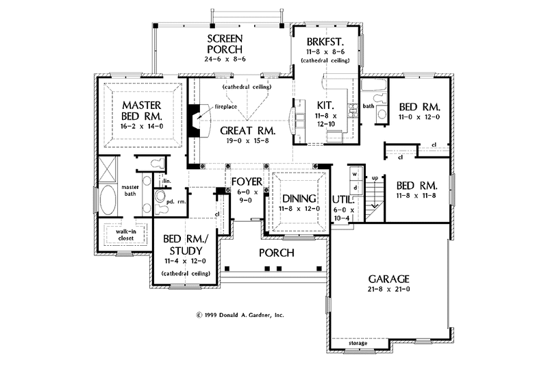 Home Plan - Floor Plan - Main Floor for Country House Plan #929-477 - 4 bed, 2.5 bath