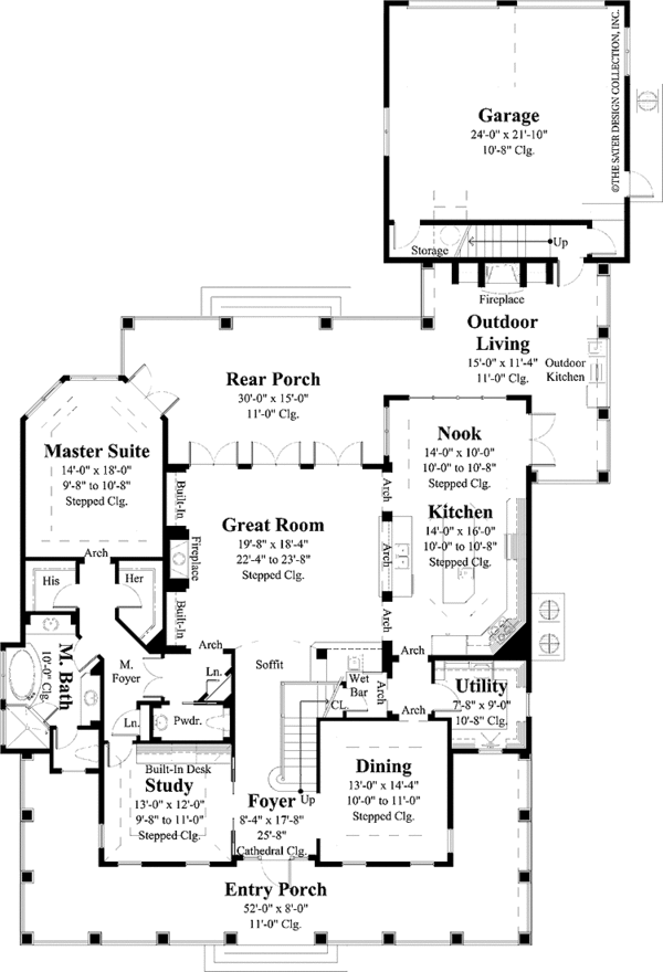 Home Plan - Country Floor Plan - Main Floor Plan #930-408