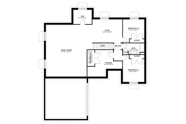 Dream House Plan - Traditional Floor Plan - Lower Floor Plan #1060-225