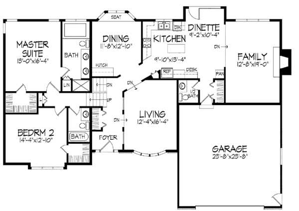 Dream House Plan - Contemporary Floor Plan - Main Floor Plan #51-882