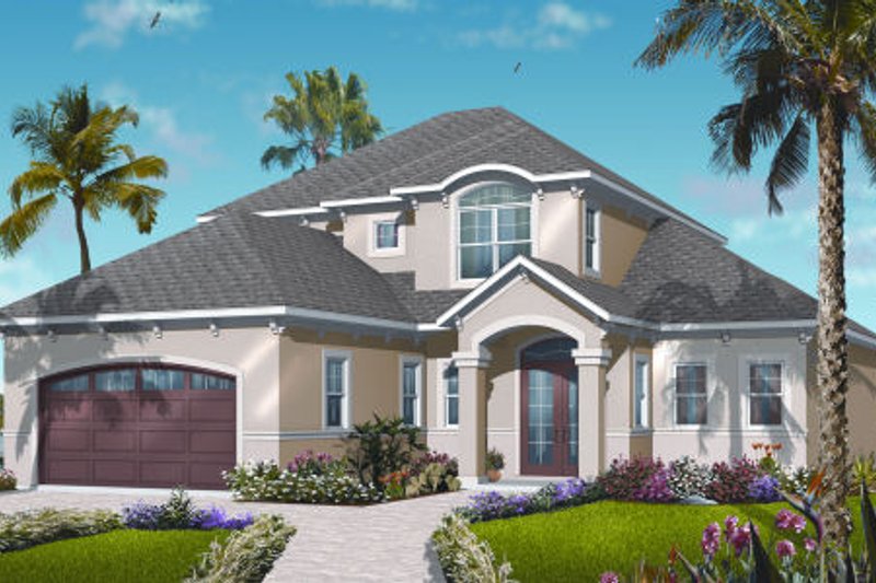 Home Plan - Mediterranean Exterior - Front Elevation Plan #23-2246