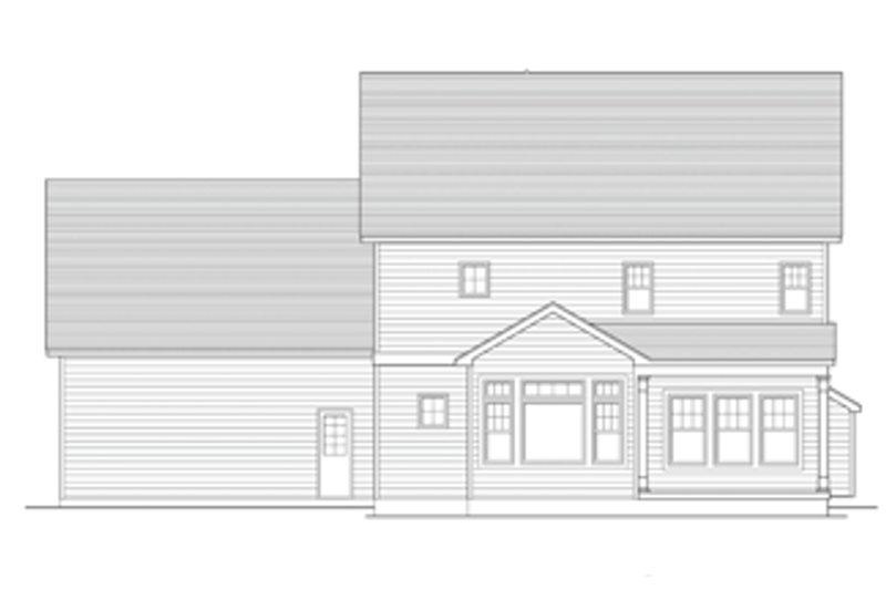 Dream House Plan - Exterior - Rear Elevation for Colonial House Plan #1010-56 - 4 bed, 2.5 bath