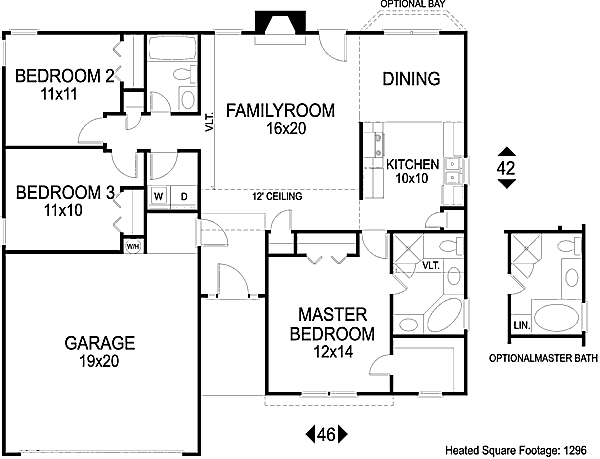 Home Plan - Traditional Floor Plan - Main Floor Plan #56-108