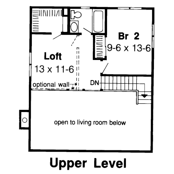 Floor Plan - Upper Floor Plan #312-364