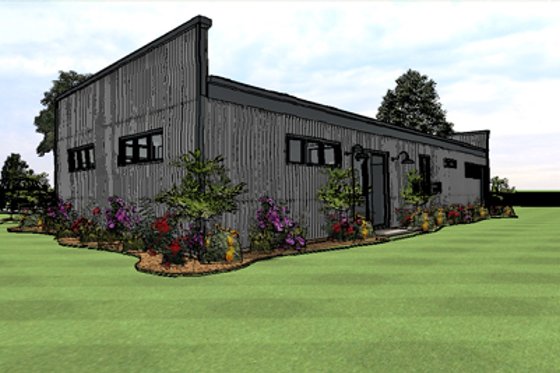 Exterior - Other Elevation 7 for Modern House Plan #480-1 - 4 bed, 2 bath