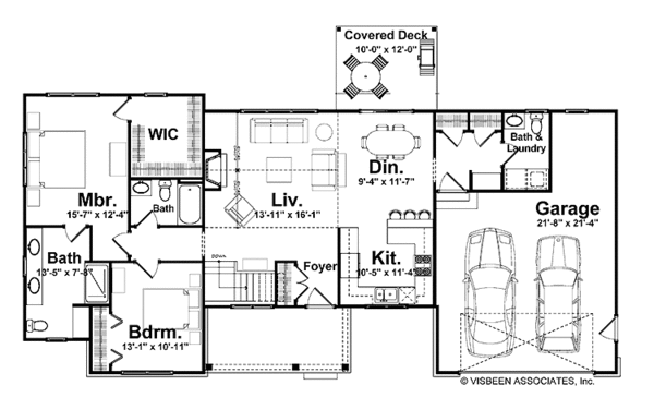 Craftsman Floor Plan - Main Floor Plan #928-132