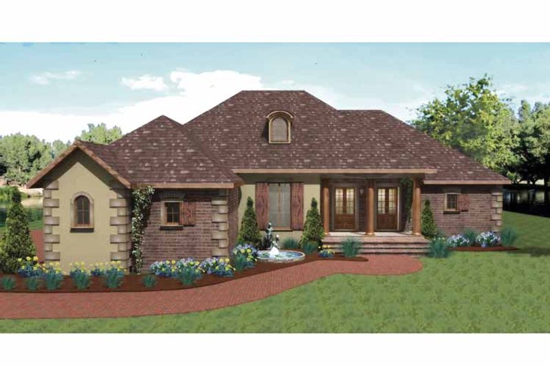 Home Plan - Exterior - Front Elevation 3 for Traditional House Plan #44-207 - 3 bed, 2.5 bath