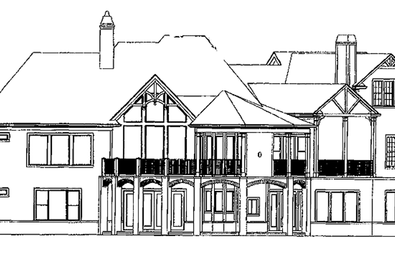 Architectural House Design - Exterior - Rear Elevation for Craftsman House Plan #54-245 - 3 bed, 2.5 bath