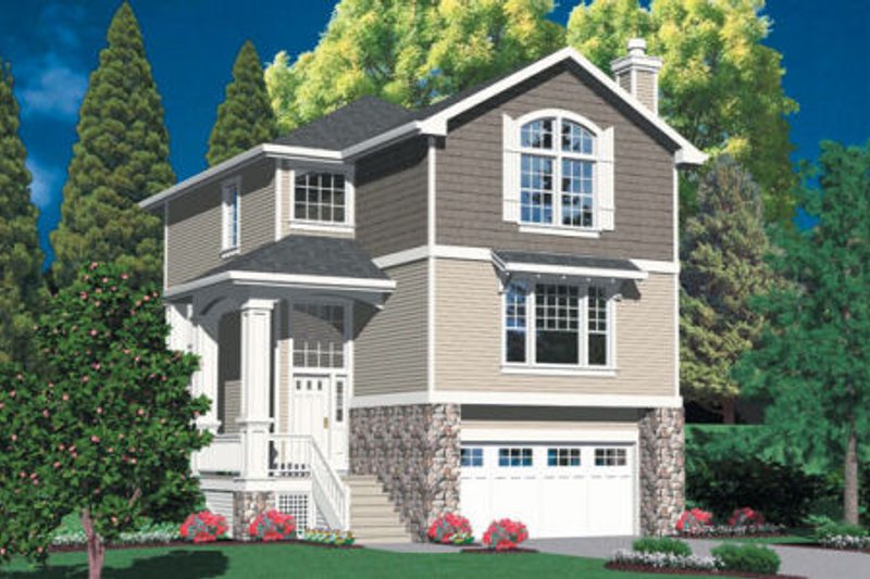 Architectural House Design - Traditional Exterior - Front Elevation Plan #48-440