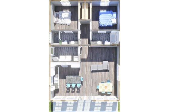 Floor Plan - Other Floor for Traditional House Plan #44-245 - 2 bed, 2 bath
