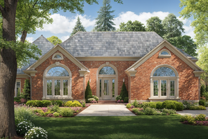 Classical Exterior - Front Elevation Plan #30-359
