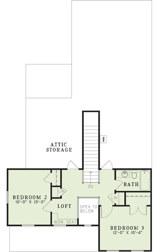 House Design - Country Floor Plan - Upper Floor Plan #17-2218